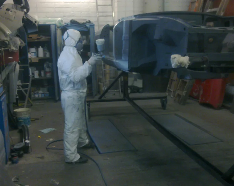 MG restoration, paint and assembly stage