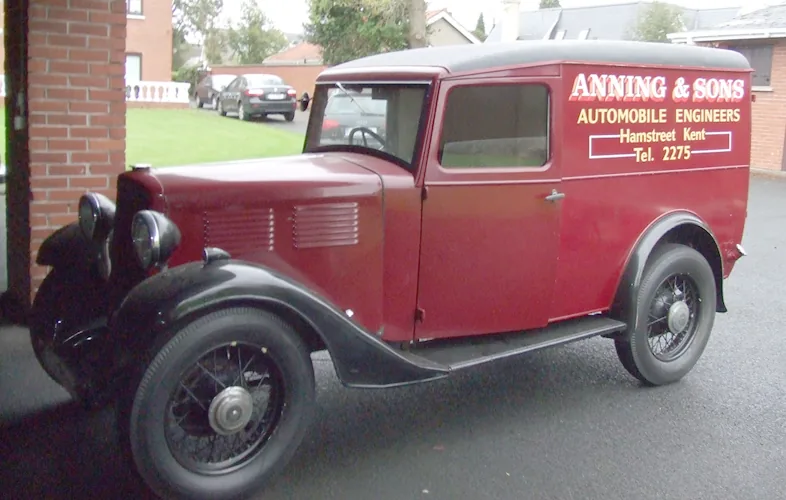Vintage van restoration, before (bodywork stripped)