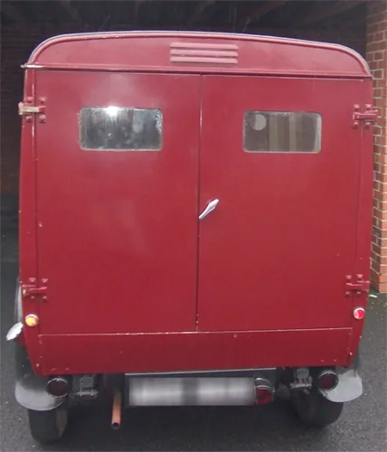 Vintage van restoration, before (side panel work)