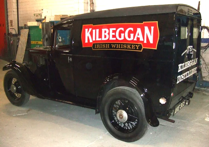 Vintage van restoration, after (rear three-quarter)